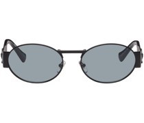 Black Medusa Deco Oval Sunglasses