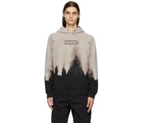 Grey & Black Gem Discharged Hoodie