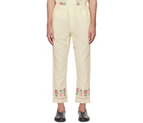 Off-White Embroidered Trousers