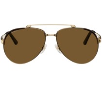 Gold Santos De Aviator Sunglasses