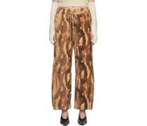 Orange Abstract Shearing Track Pants
