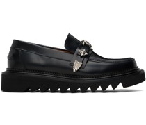 Black Shark Sole Loafers