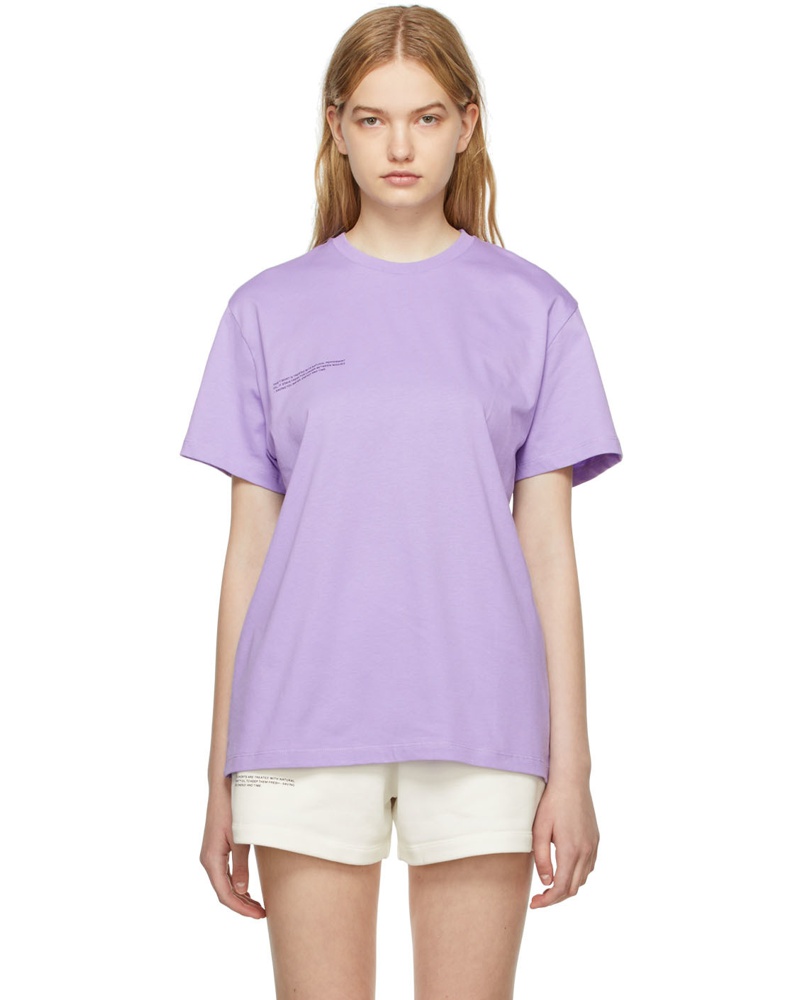 PANGAIA Damen Purple Organic Cotton T-Shirt