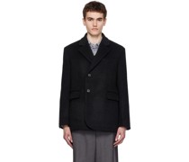 Gray Notched Lapel Blazer