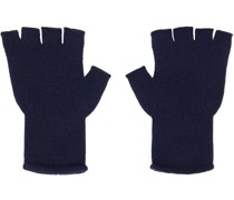 SSENSE Exclusive Navy Heavy Fingerless Gloves