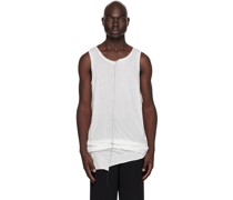 White Loose Thread Tank Top