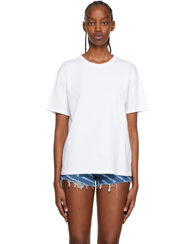 Alexander Wang Damen White Puff T-Shirt