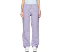 Purple Cotton Trousers