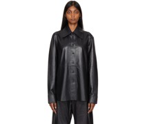 Black Bissett Lambskin Shirt
