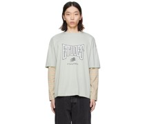 Gray Goudron Boxing Pigeon Long Sleeve T-Shirt