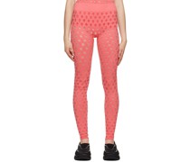 Pink Perforated Leggings
