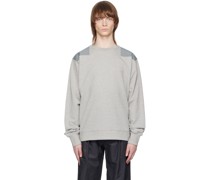 Gray Embroidered Sweatshirt