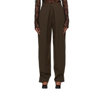 Brown Button Trousers