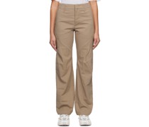 Brown Three-Dimensional Trousers