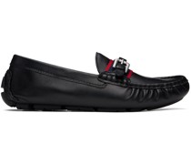 Black Anders Leather Driver Loafers