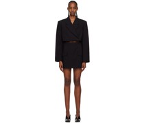 Black Camellia Mini Dress