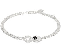 Silver Onyx Spider Bracelet