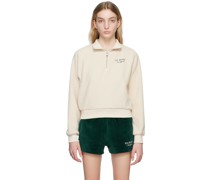 Off-White Zip-Up Sweater