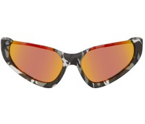 Grey Exaggerated Sport Goggle Sunglasses