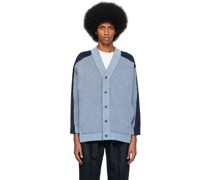 Navy Paneled Cardigan