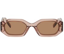 Pink Acetate Geometrical Sunglasses