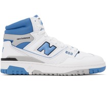 White & Blue 650 Sneakers