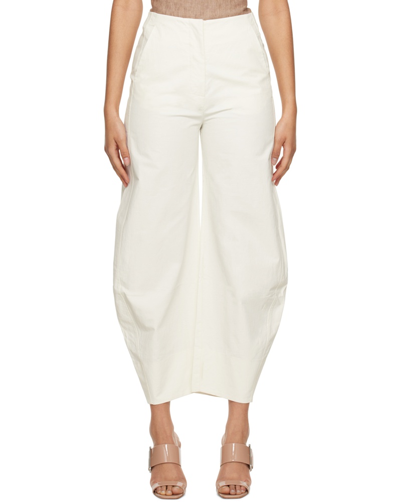 Renaissance Renaissance Damen Off-White Yereven Trousers