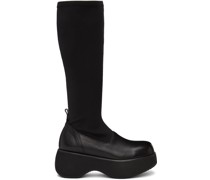 Black Sock Knee-High Boots