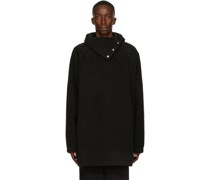 Black Fleece Buttoned Neck Jacket
