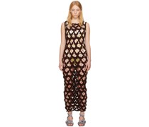 SSENSE Exclusive Brown Chunky Ex-Cable Maxi Dress