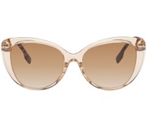 Brown Round Cat-Eye Acetate Sunglasses