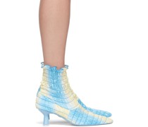 Blue & Yellow Marthe Ankle Boots