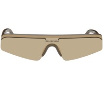 Brown Ski Rectangle Sunglasses