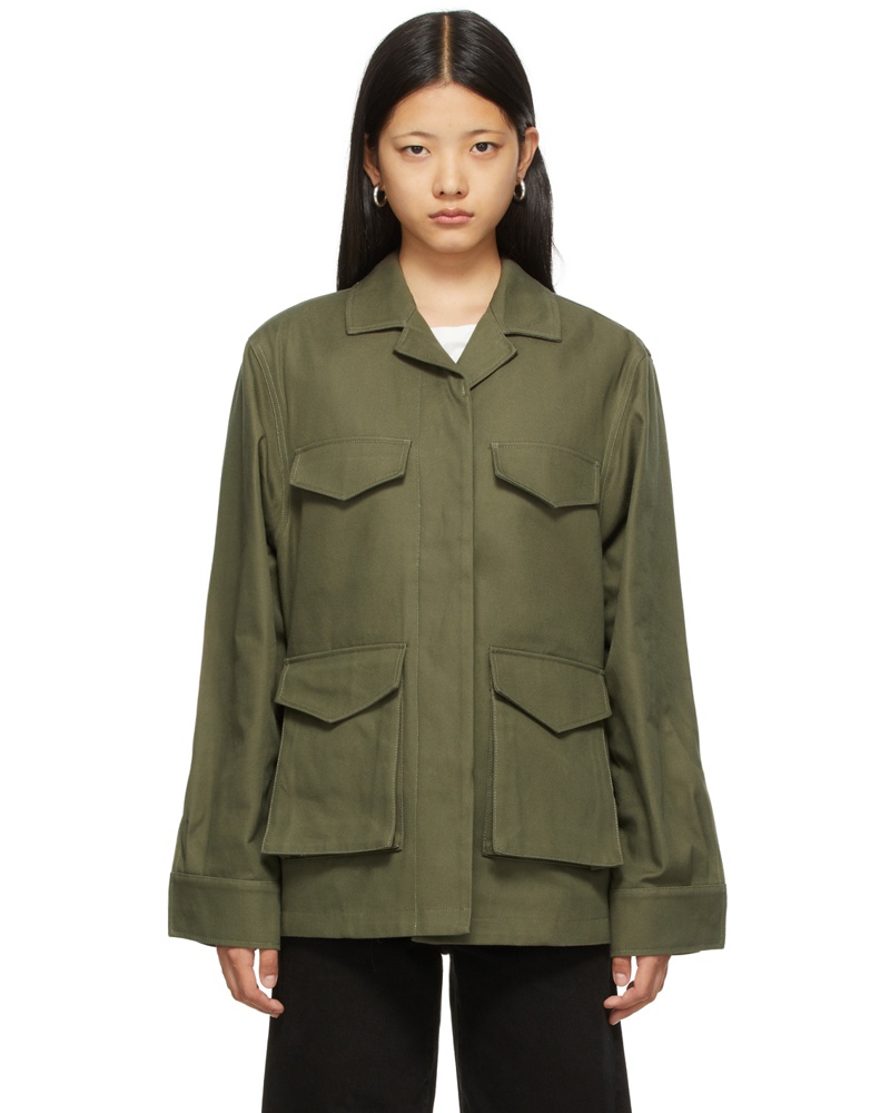 Totême Damen Khaki Army Jacket