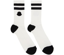 White & Black Striped Socks