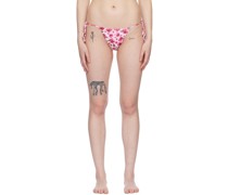 Pink Self-Tie Bikini Bottom
