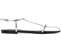 Silver Pointed Toe Sandals