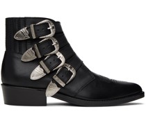 Black Buckle Boots