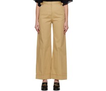 Brown Wide Cuffed Trousers