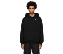 Black Cotton Hoodie
