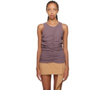 Purple Ruched Tank Top