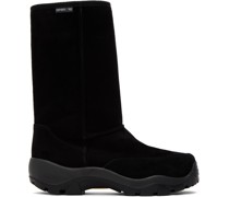 Black Treaded Shearling Boots