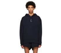 Navy Paneled Hoodie