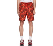 Red Camo Shark Reversible Shorts