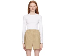 White Max Cropped Long Sleeve T-Shirt