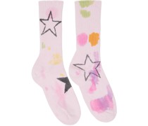 Pink Star Burst Socks