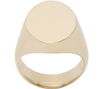 Gold Oval Chevalier Ring