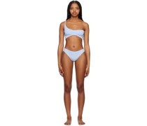 Blue Asymmetric Underwear Set