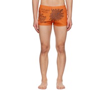 Orange Le Raphia 'Le Short De Bain' Swim Shorts