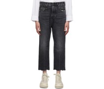 Black Tailored Drop Jeans